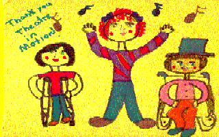 Children's art thanking us for performing